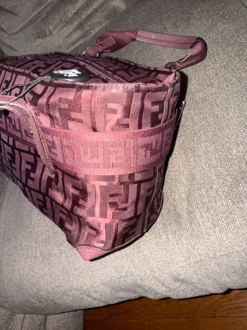 Vintage Fendi Zucca Zip Code Bolsa Belt Nylon Jacquard Zucca FF Monogram Bag - Picture 7 of 16